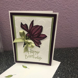 Blackberry Rose Birthday Card