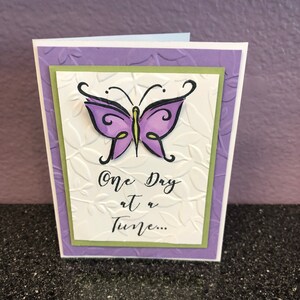One Day at a Time Lavender Butterfly Card