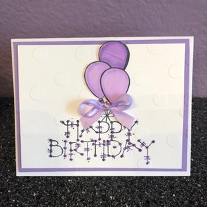 Lavender Birthday Balloons Card