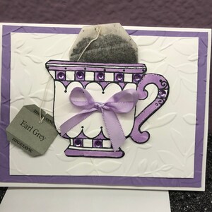Lavender Tea Cup Card