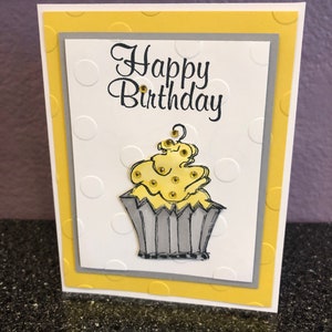 Lemon Cupcake Birthday Blank Card