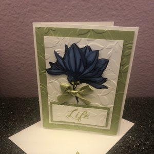 Blue Rose Life Blank Card
