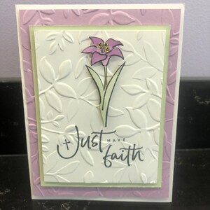 Just have Faith Tulip Inspirational Blank Card
