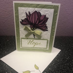 Raspberry Rose Hope Blank Card