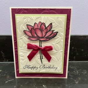 Happy Birthday Rich Razzleberry Flower Blank Card