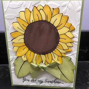 You are my Sunshine Big Sunflower Blank Card