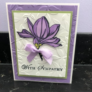 With Sympathy Lavender Rose Card