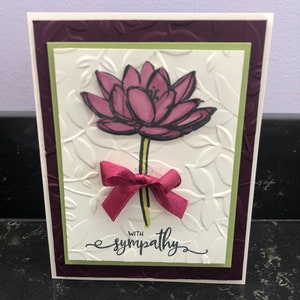 Blackberry Sympathy Flower Blank Card