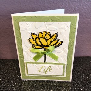 Yellow Life  Flower Blank Card