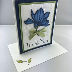 Blue Rose Thank you card