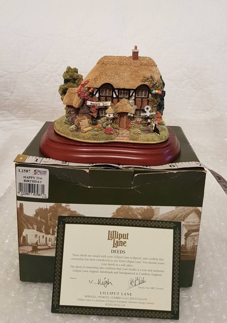 Lilliput Lane - HAPPY 21st BIRTHDAY 2003 Anniversary Cottage 