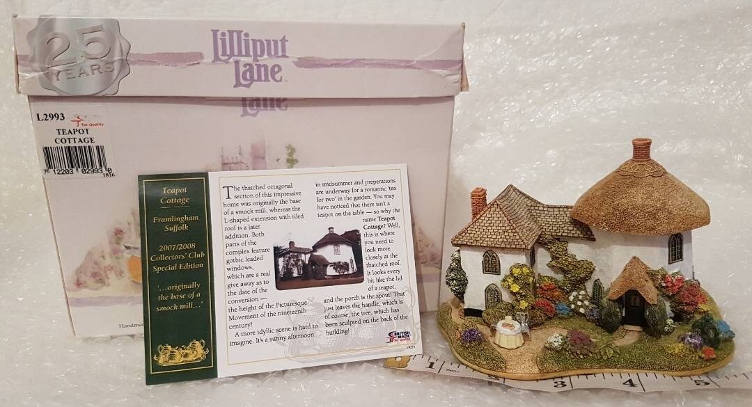 Lilliput Lane TEAPOT COTTAGE 2007 Collectors Club rare Etsy UK