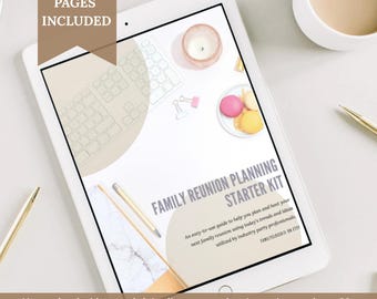 Planningskit voor familiereünies – inclusief budgetspreadsheet, checklist, tijdlijn en planner (digitale download)