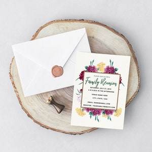 Printable Family Reunion Invitation | Instant Download