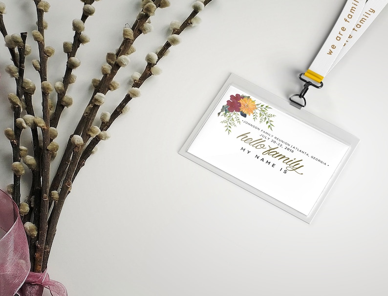 Custom Printable Family Reunion Name Tags Family Reunion Etsy