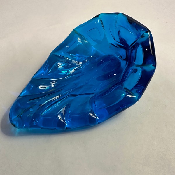 Vintage shell abstract art glass