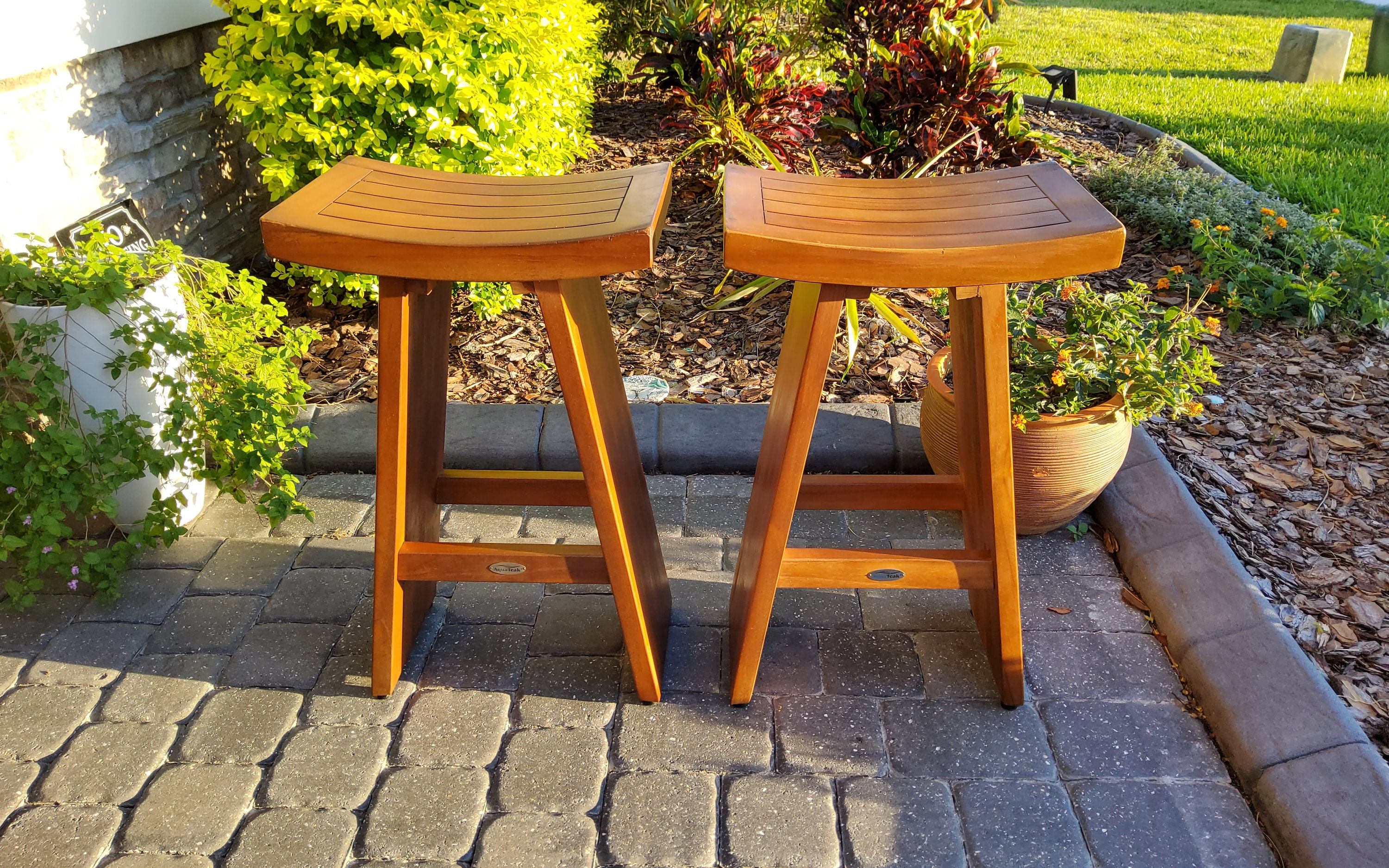 Teak Bar Stool Etsy UK