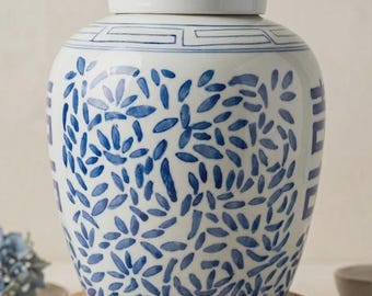 Vintage Blue and White Double Happiness Ginger Jar – Lidded Chinese Porcelain