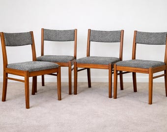 Danish Teak Dining Chairs Set of 4 Findahls Møbelfabrik Mid Century Modern