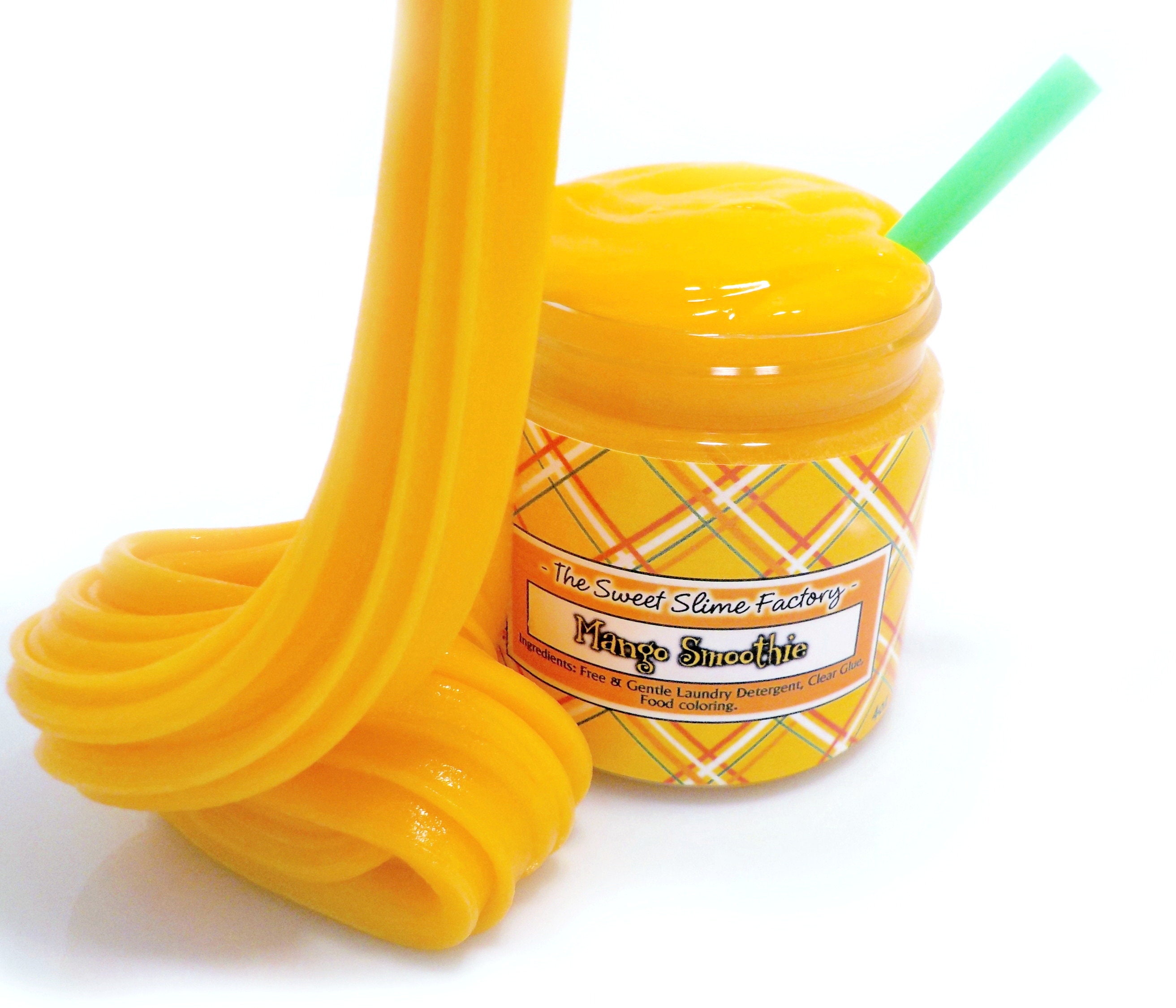 Mango Smoothie Slime No Borax Fruit Slime Orange Mango Etsy