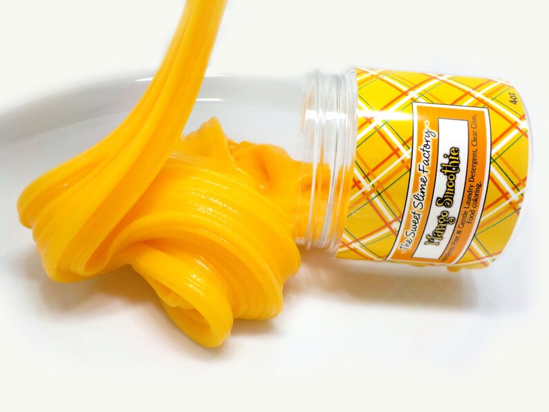 Mango Smoothie Slime No Borax Fruit Slime Orange Mango Etsy