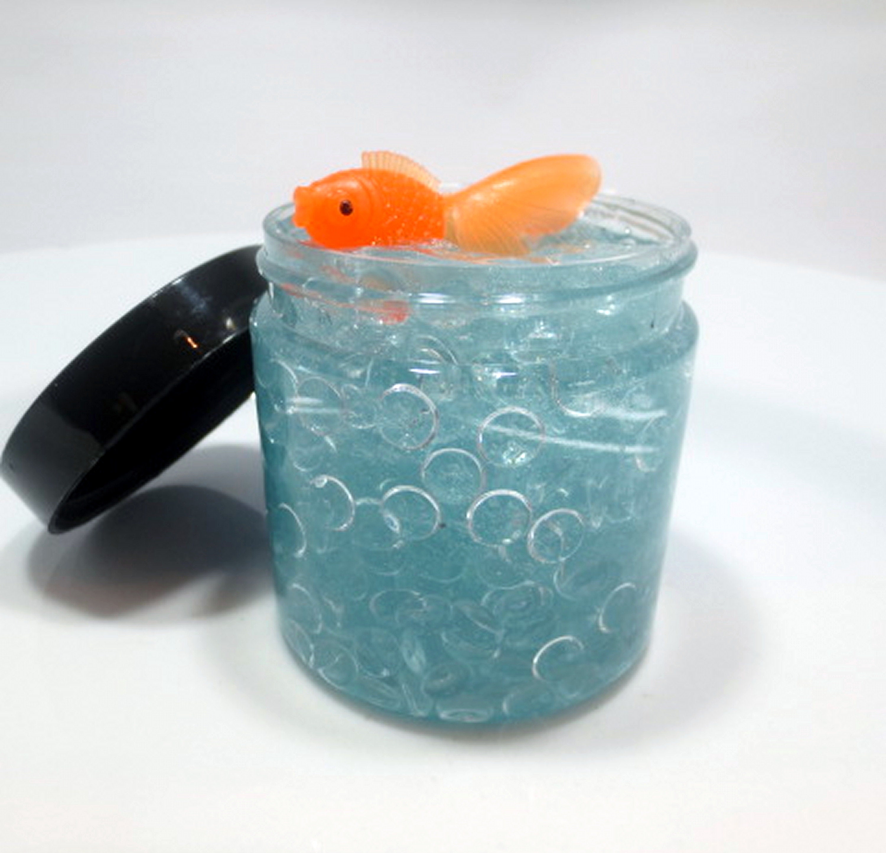 Fish Bowl Slime Crunchy Slime Bead Fish Slime Clear Etsy