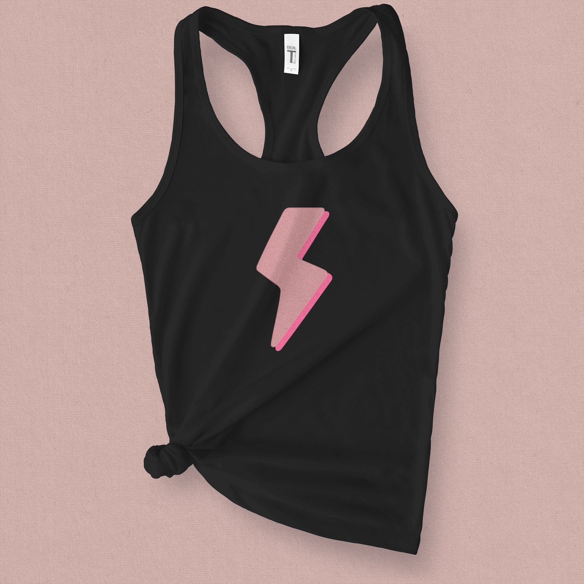 トップス Rightning Bolt vintage Tank top Amazon.com: Bolt of Lightning Thunderbolt RED Front Back