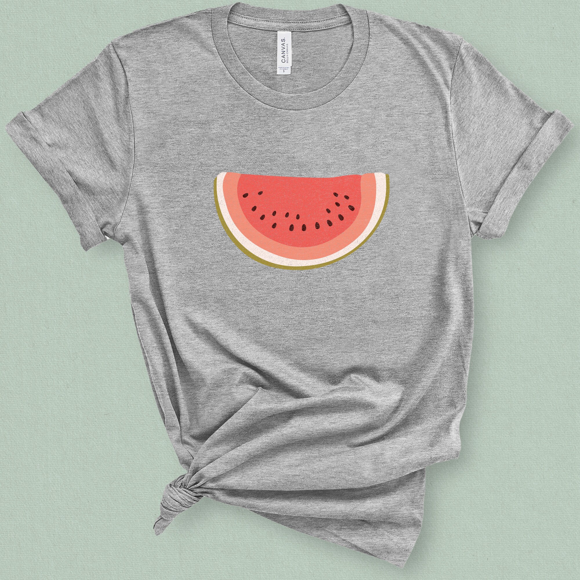 Minimal Watermelon Graphic T-shirt for Women Fun Retro | Etsy