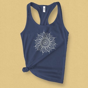 Boho Sunflower Graphic Tank Top for Women - Sunflower Hippie Tank Top - Summer Festival Tank Top