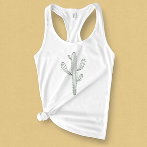 Cactus Women&#39;s Graphic Tank Top - Boho Succulent Tank Top - Southwestern Cactus  Tank Top Cute Summer Tank Top