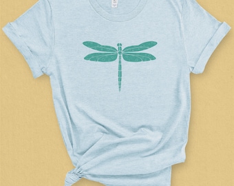T-shirts Dragonfly, T-shirt Dragonfly pour Femme, Chemise Insecte, T-shirt Mignon Femmes Adultes, T-shirt Femme Mignonne avec Libellule