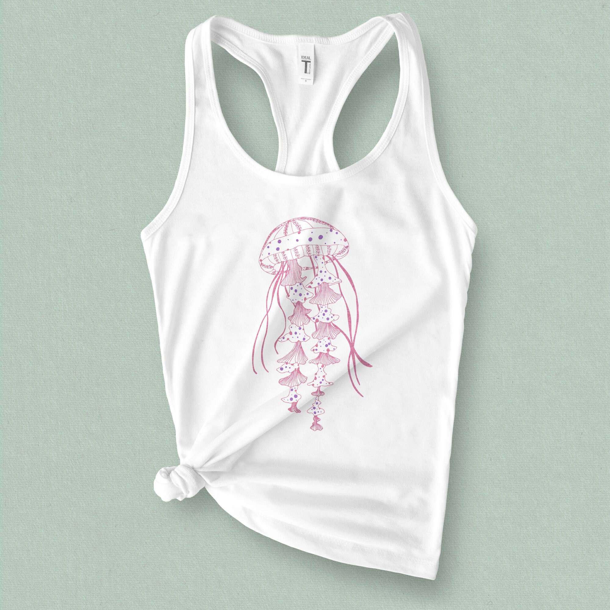 Jellyfish Graphic Tank Top for Women, Under the Sea Tank Top