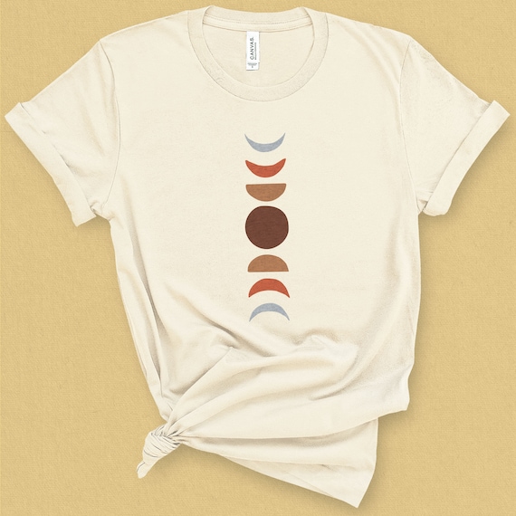 Terracotta Moon Phase Shirt, Terracotta Shirt, Moon Shirt, Celestial Shirt, Moon Phase Shirt, Astrology Shirt, Boho Full Moon Shirt