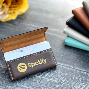 Porte-cartes de visite, Cadeau personnalisé gravé, Cadeau d'entreprise personnalisé, Porte-cartes en cuir, Range-cartes