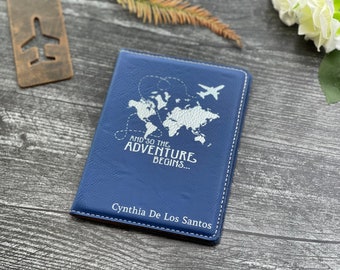 Custom Passport Cover, Engraved Unisex Leather Passport Wallet, Full-Grain Handmade Travel Wallet, Summer Gift