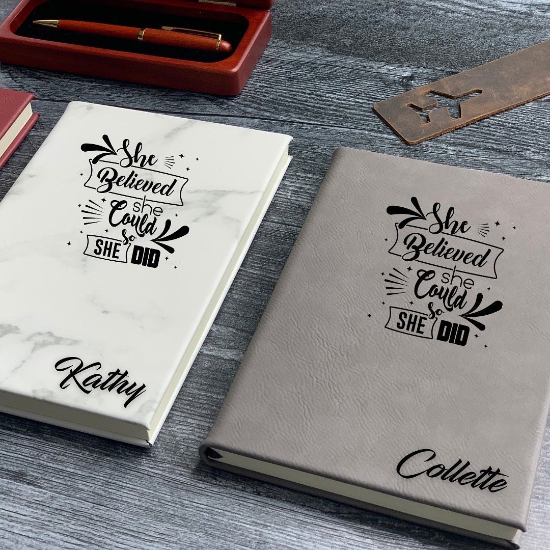 Gift for Her, Personalized Leather Journal, Customized Leather Notebook ...