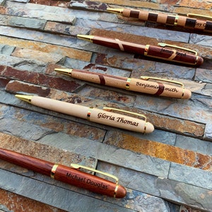 Executive Personalized Pen, Engraved Exotic Wooden Pen, Custom pen, Wood Pen, Pen Set, Maple Pen Case and Pen Set