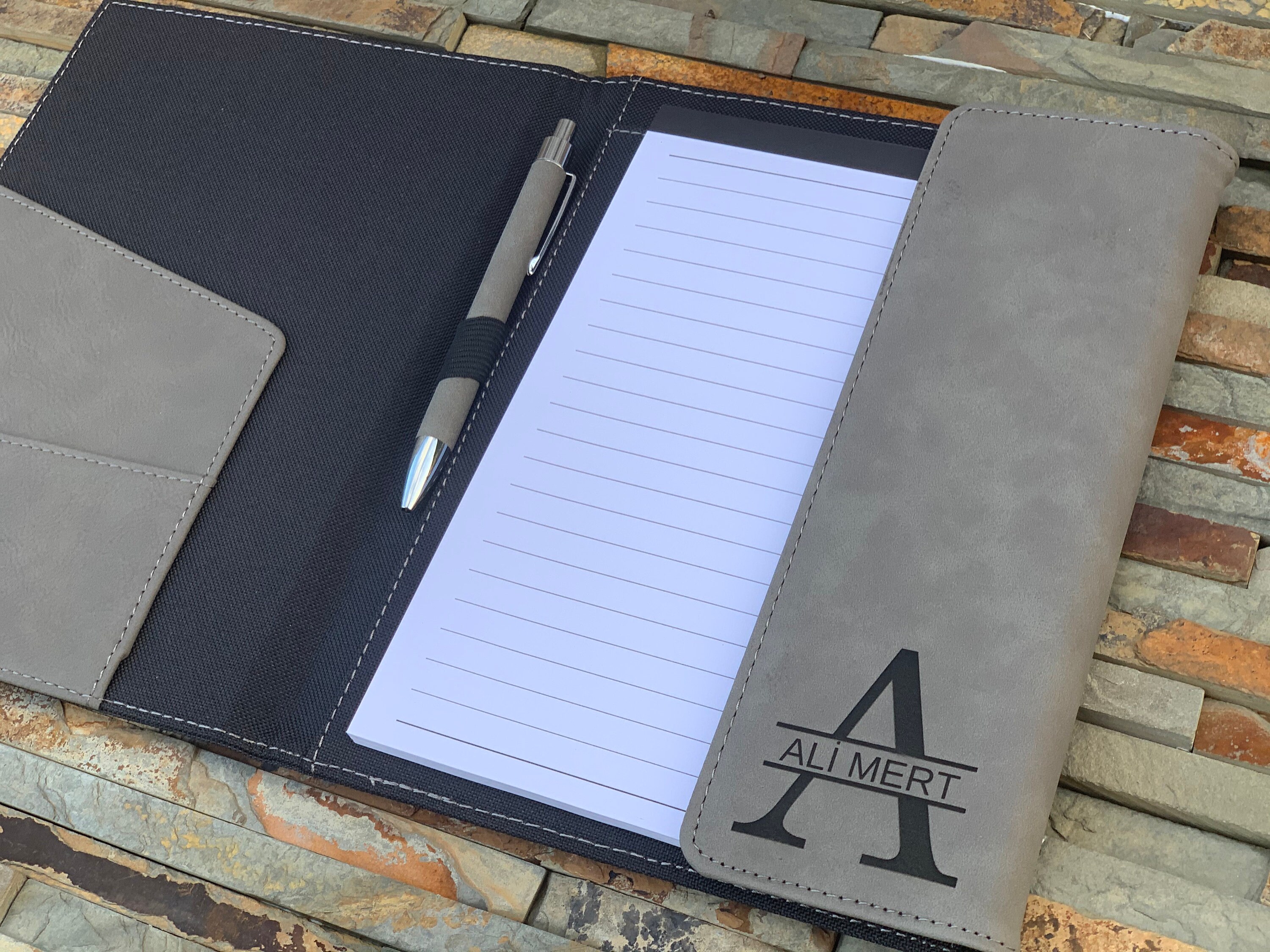 Personalized Portfolio Notebook with Refillable Notepad Etsy