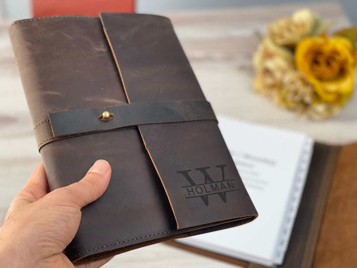 Leather Planner 2023 Leather Planner Refillable Leather Etsy