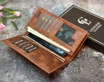 Leather Phone Wallet: Personalized Magnetic iPhone Case
