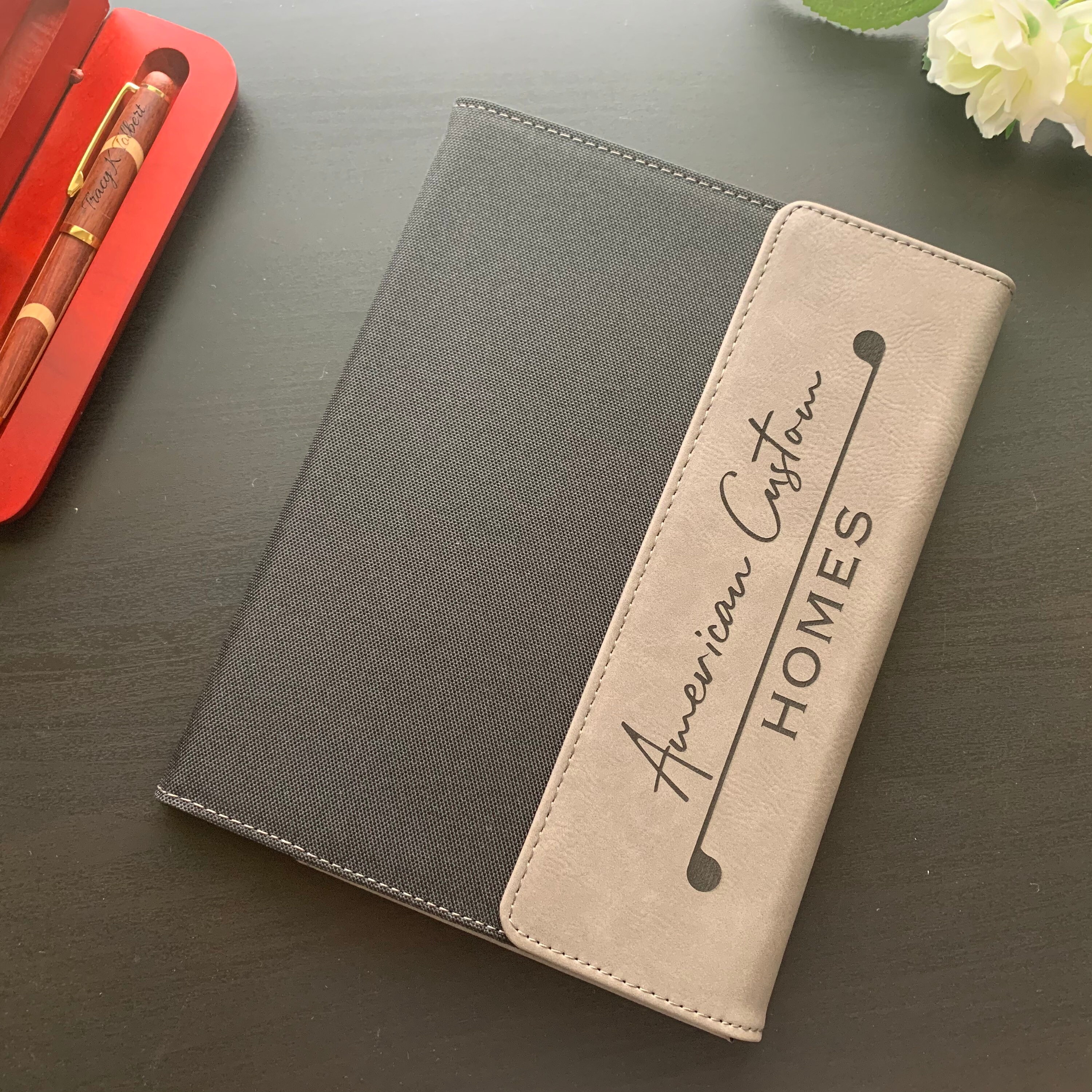 Personalized Portfolio Notebook with Refillable Notepad Etsy