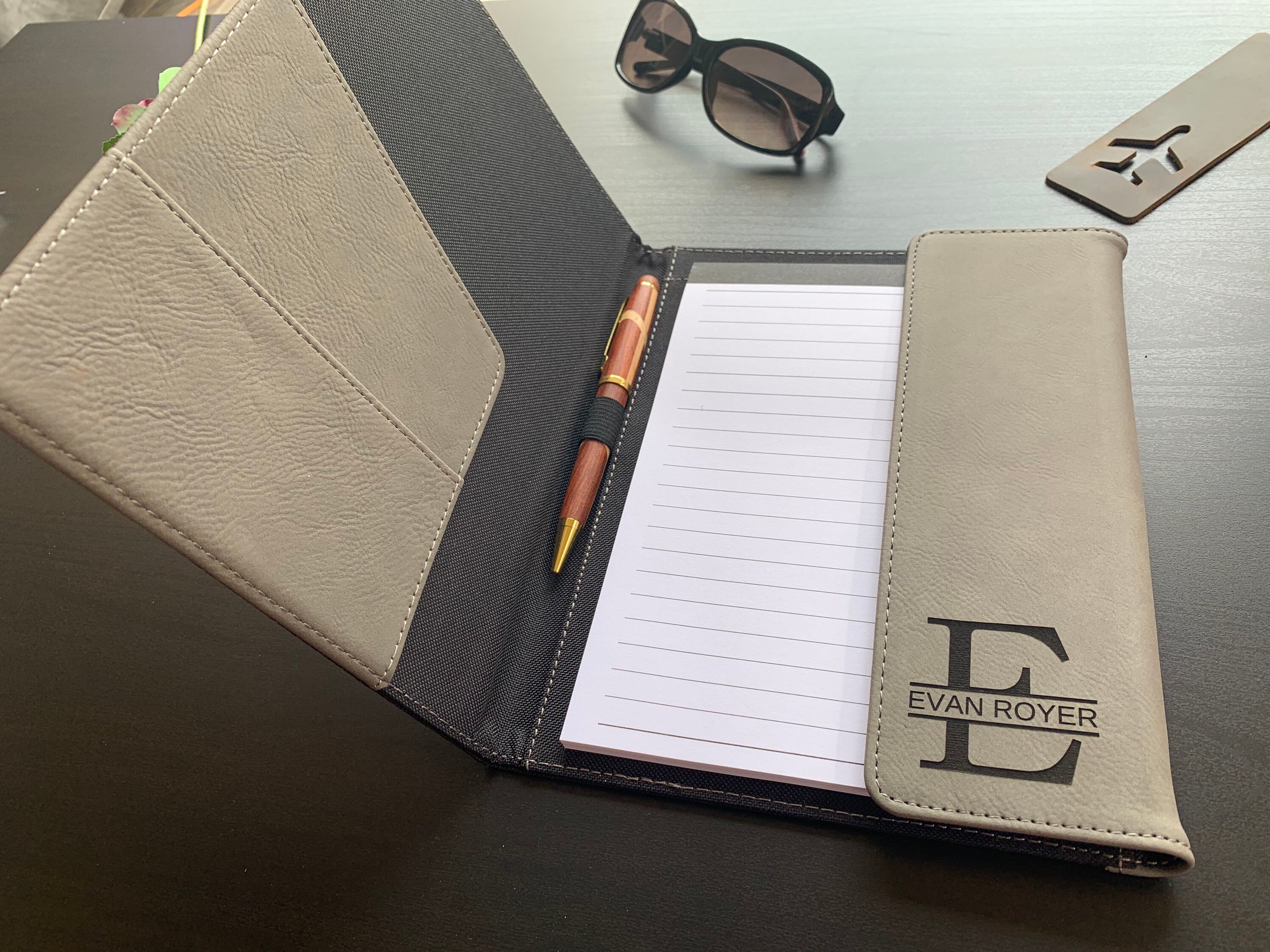 Personalized Portfolio Notebook with Refillable Notepad Etsy