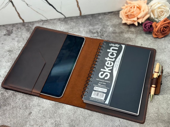 Leather Sketchbook, Personalized Sketchbook Gift, Comes With