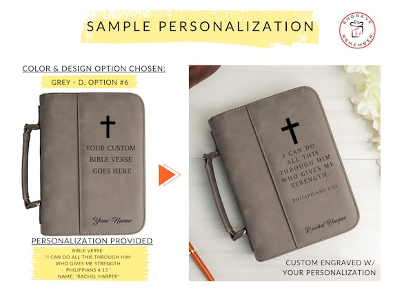 Bible Cover Case With Custom Design any color Text Bible Cover Case With Custom Design any color Text
