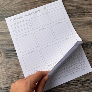 Refill Weekly Planner, Daily planner, Line Notepad options