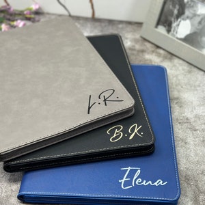 Leather Padfolio with Zipper, Custom Portfolio with zipper, Personalized Business Portfolio, Vegan Leather image 5