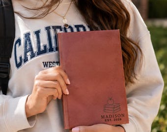 Personalized Journal, Back to School Gift, Custom Leather Journal, Student Notebook, Teacher Gift, Personalized Notebook, School Journal