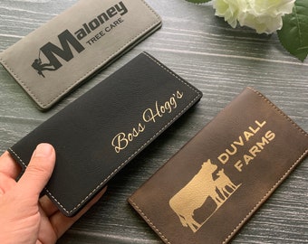 Personalized Checkbook Cover, Customized Leather Checkbook, Leather Checkbook Cover, Gift For Him, Gift For Her, Mother's Day gift