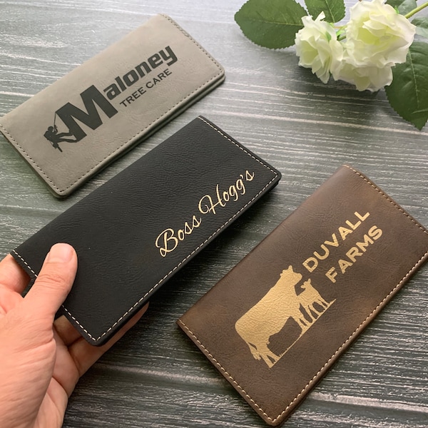 Personalized Checkbook Cover, Customized Leather Checkbook, Leather Checkbook Cover, Gift For Him, Gift For Her, Mother's Day gift