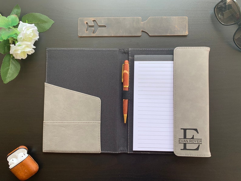 Personalized Notebook Portfolio with Refillable Notepad Etsy